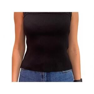 NEW EXQUISE alvin sleeveless blouse in black